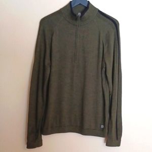Smartwool Men's Ripple Ridge Half Zip Merino Wool Pullover Sweater Size L Olive